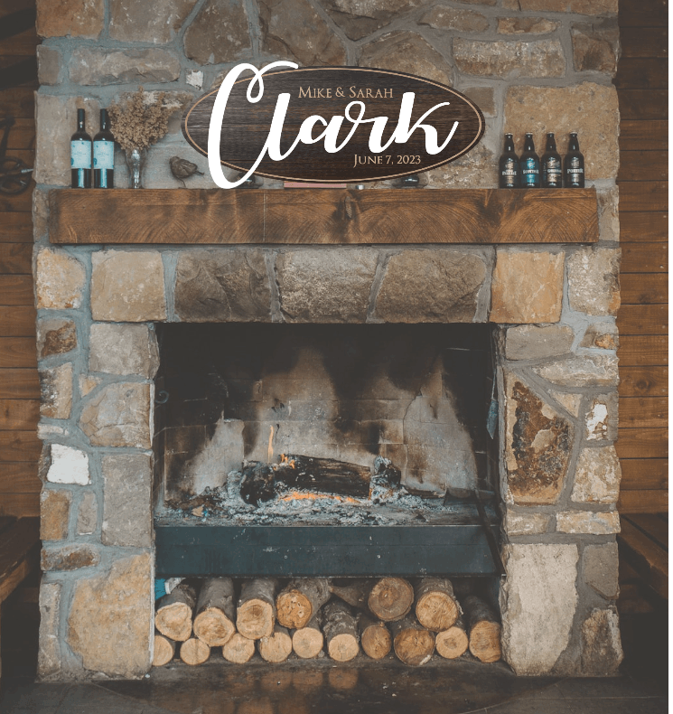 Routed Personalized Wood Oval Family Name Sign by Bison Peak Designs