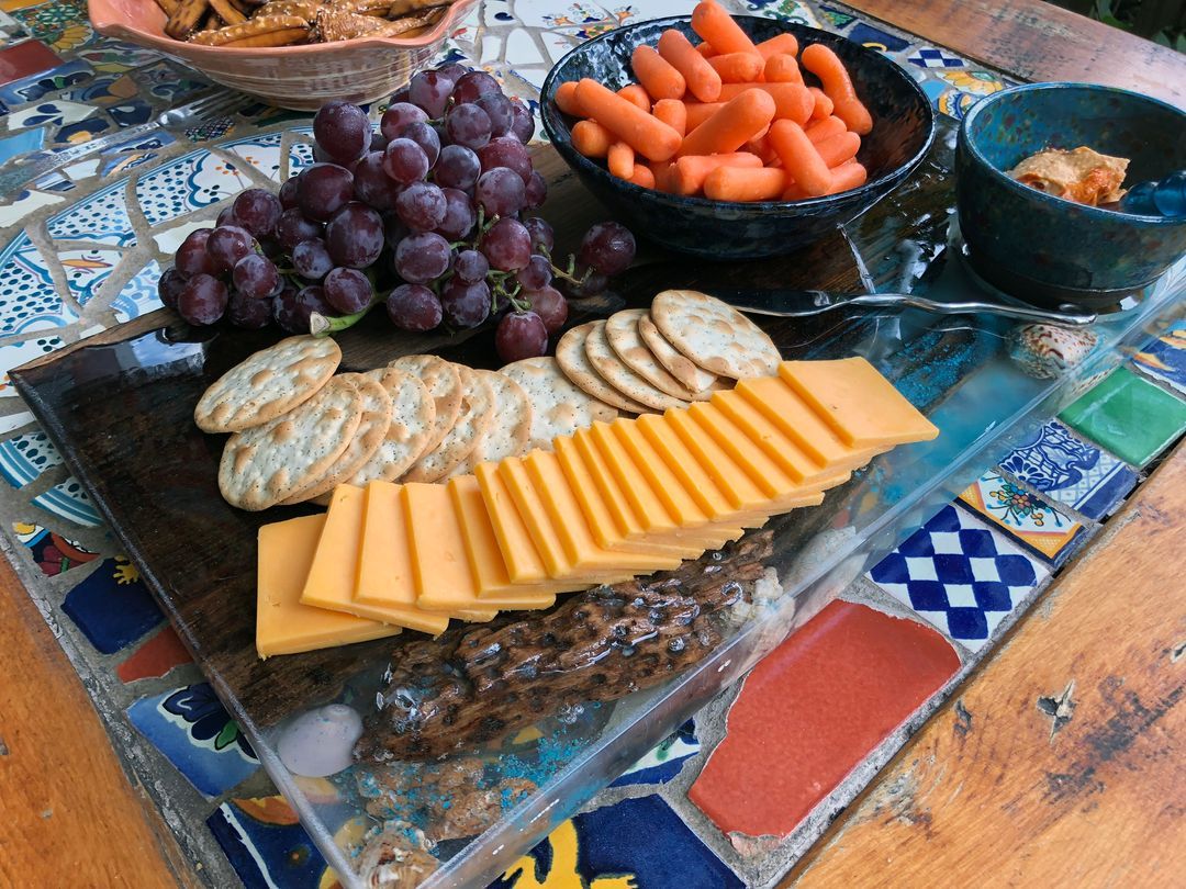 Rustic Wood Epoxy Resin Serving Boards