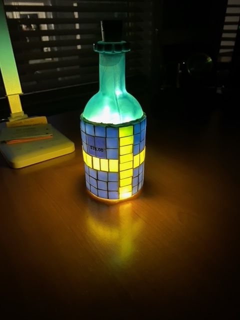 Custom Scandanavian mosaic flag bottles 3 