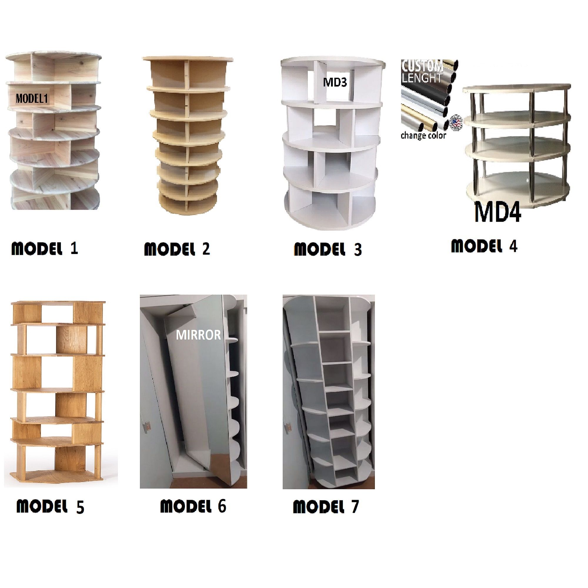 Shoe Rotating Tower Lazy Susan Shoe Racks 5 