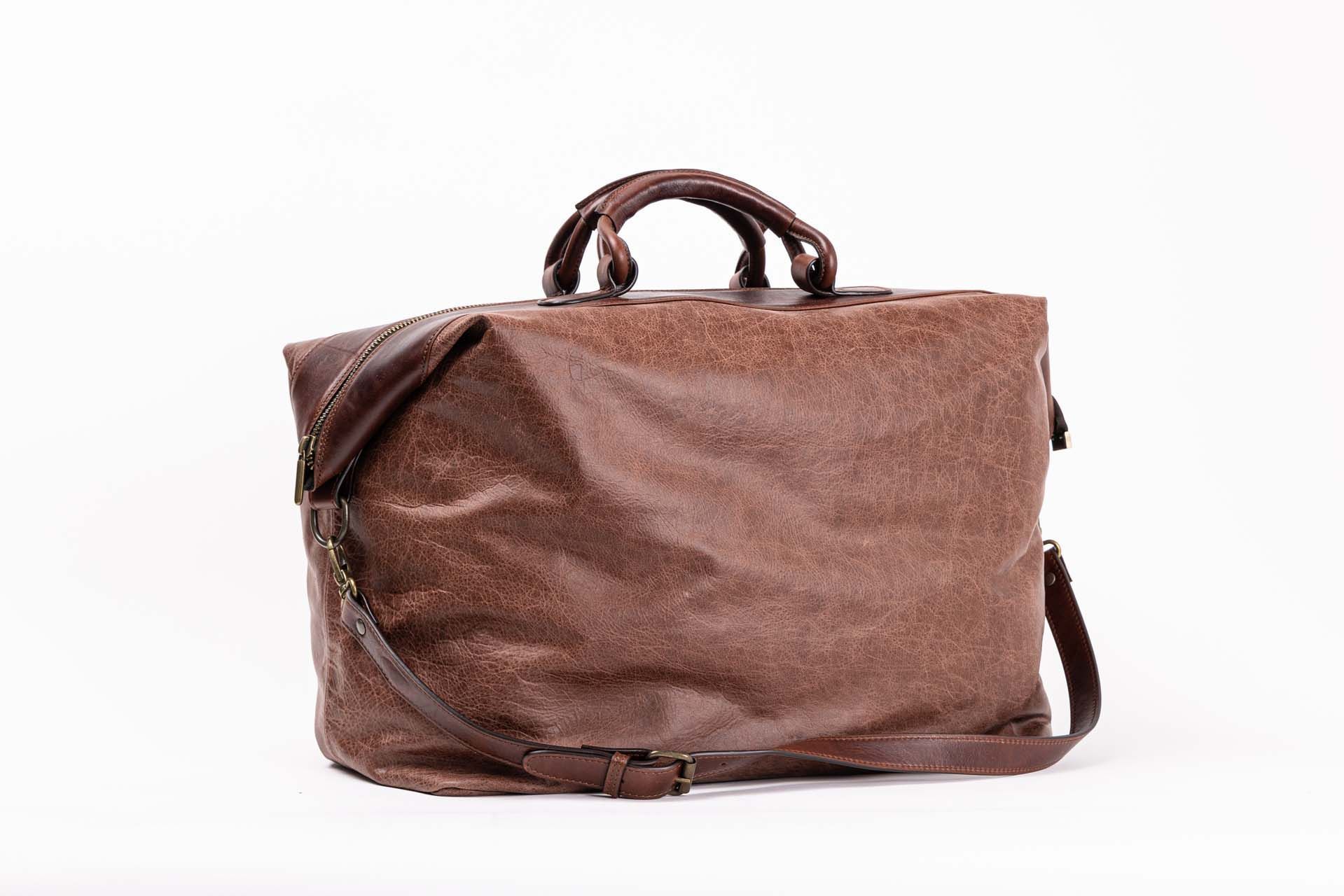 Italian Leather Travel Bag Made in Italy