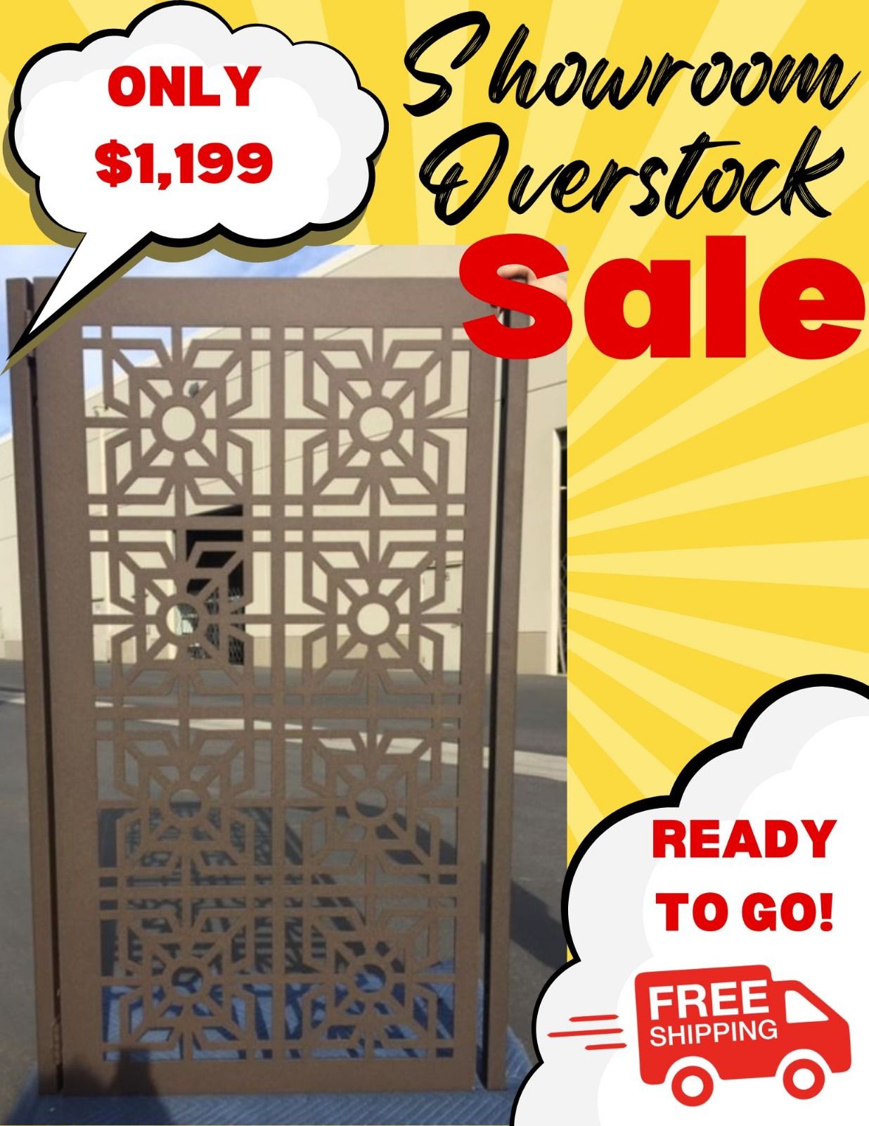 Privacy metal gate, Modern Metal Gate, Custom Art Pedestrian Walk Thru Entry Iron Steel Garden Designer. 36x60
