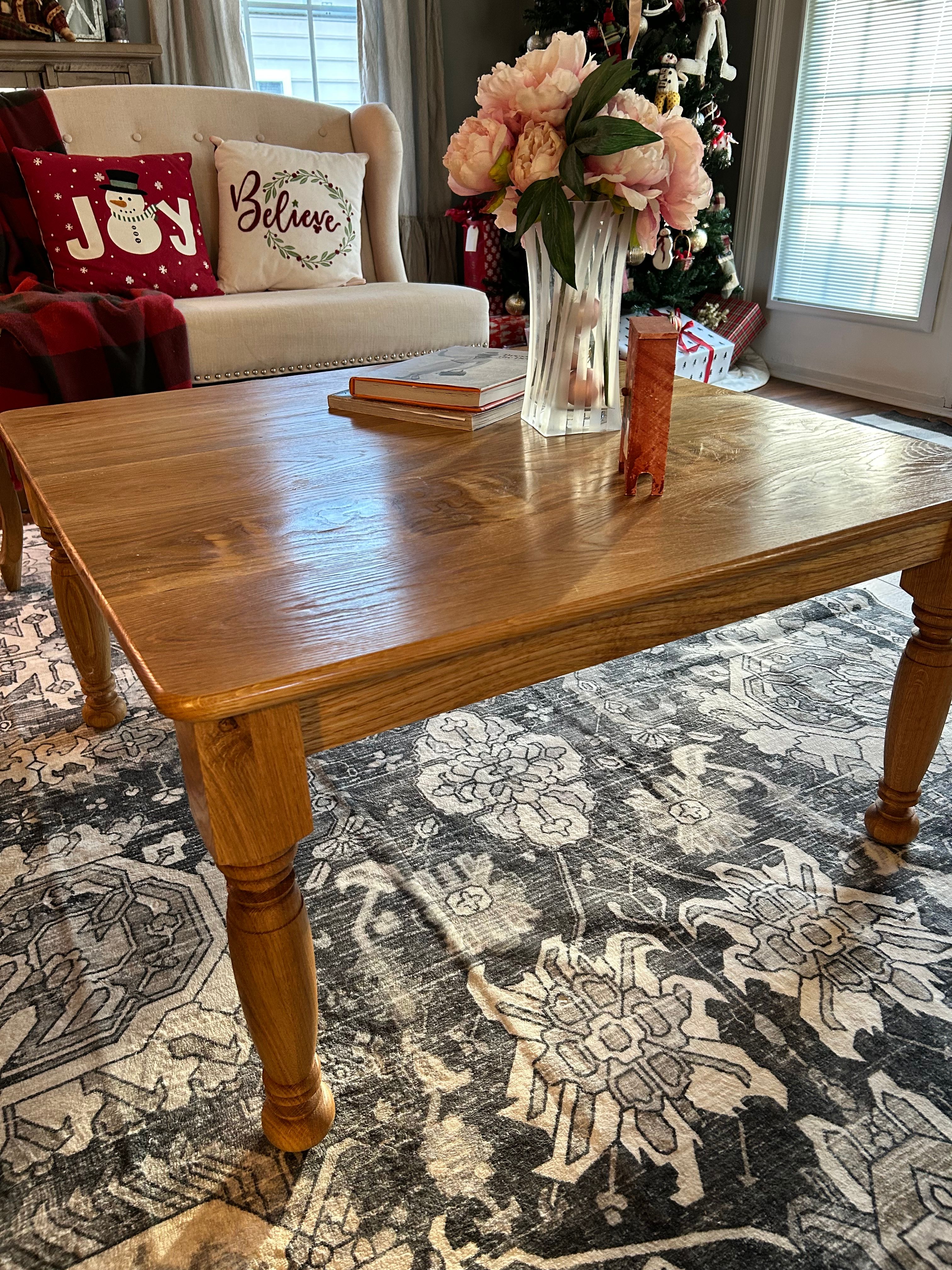 White oak coffee table