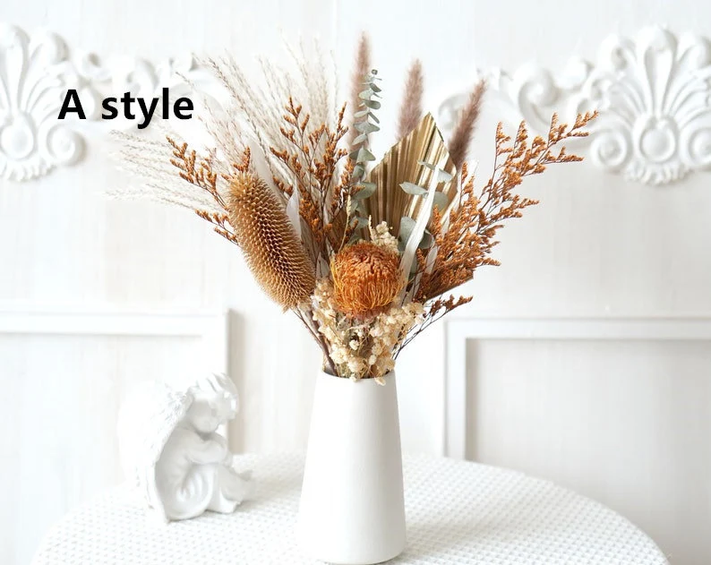 Pampas Grass Bouquet,Vase Filler,Dried Flowers,Natural Flower Decor 5 