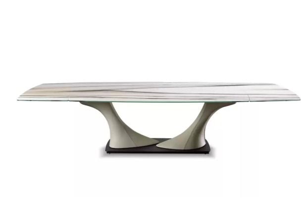 Archimede 72 Allungabile by Reflex - Extendable dining table with leather-covered legs