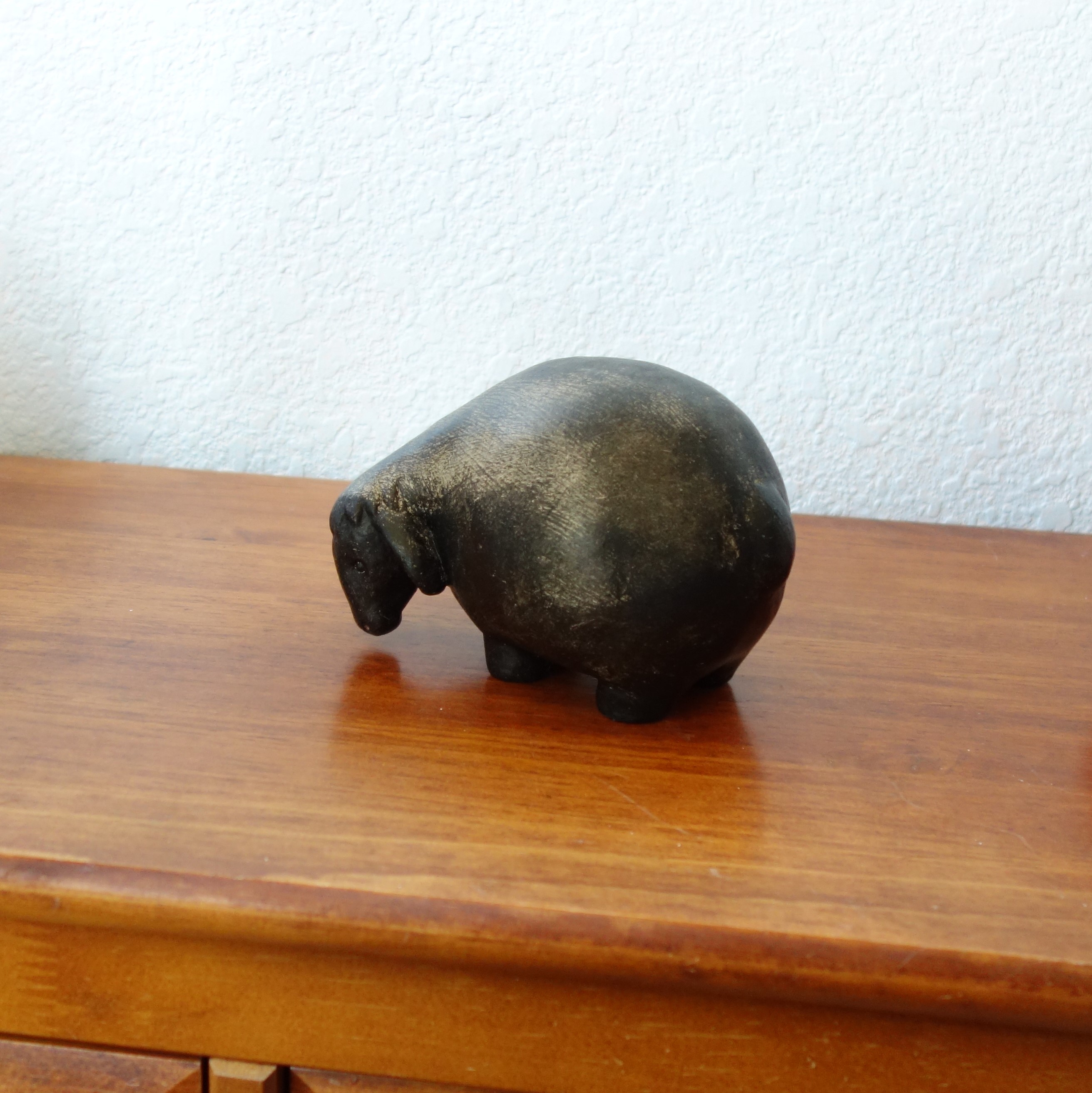 Rustic Black Sheep Figurine Primitive Sheep Farm Decor 3 