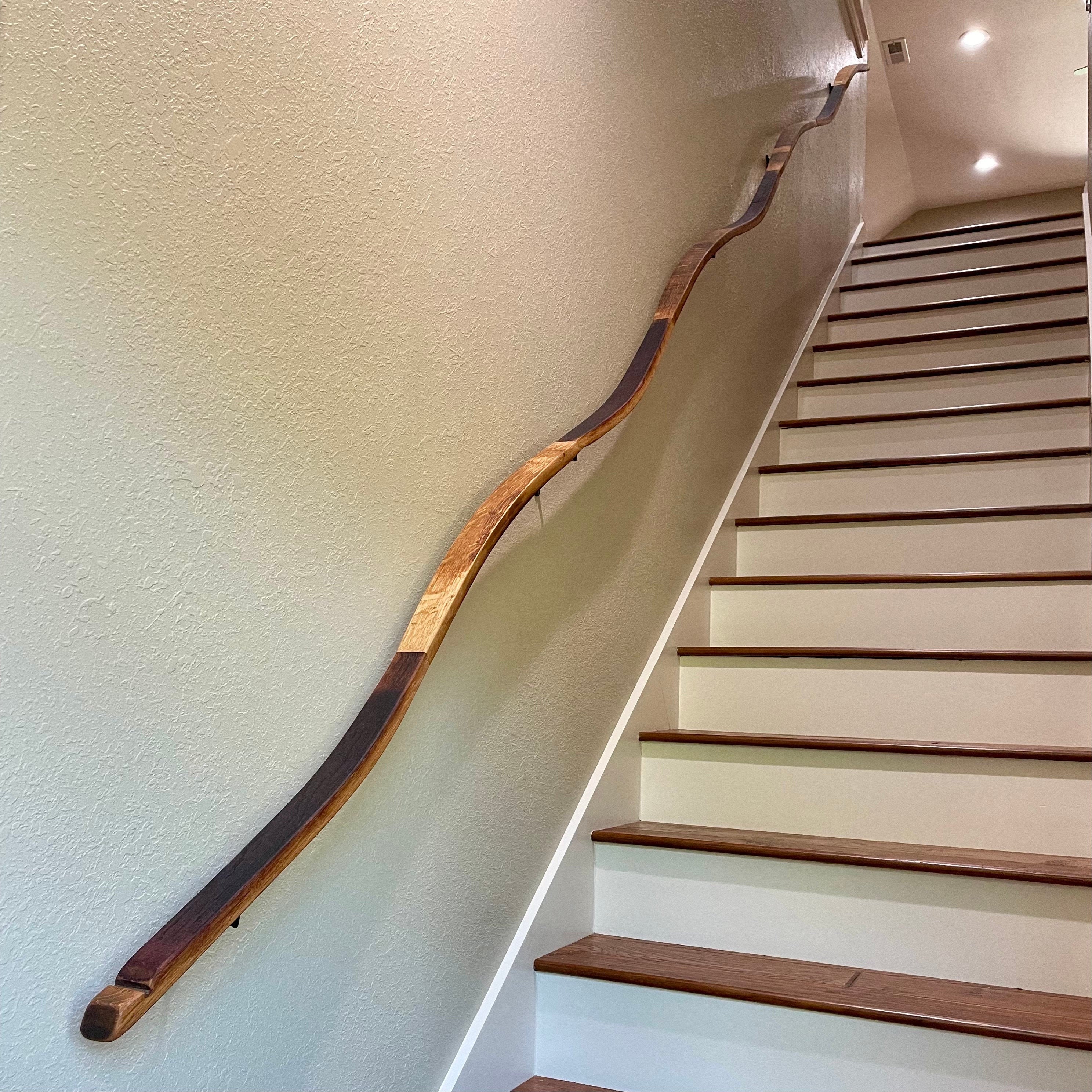 Wine Barrel Stair Handrails - Barana - Made From Retired California Wine Barrels 4 