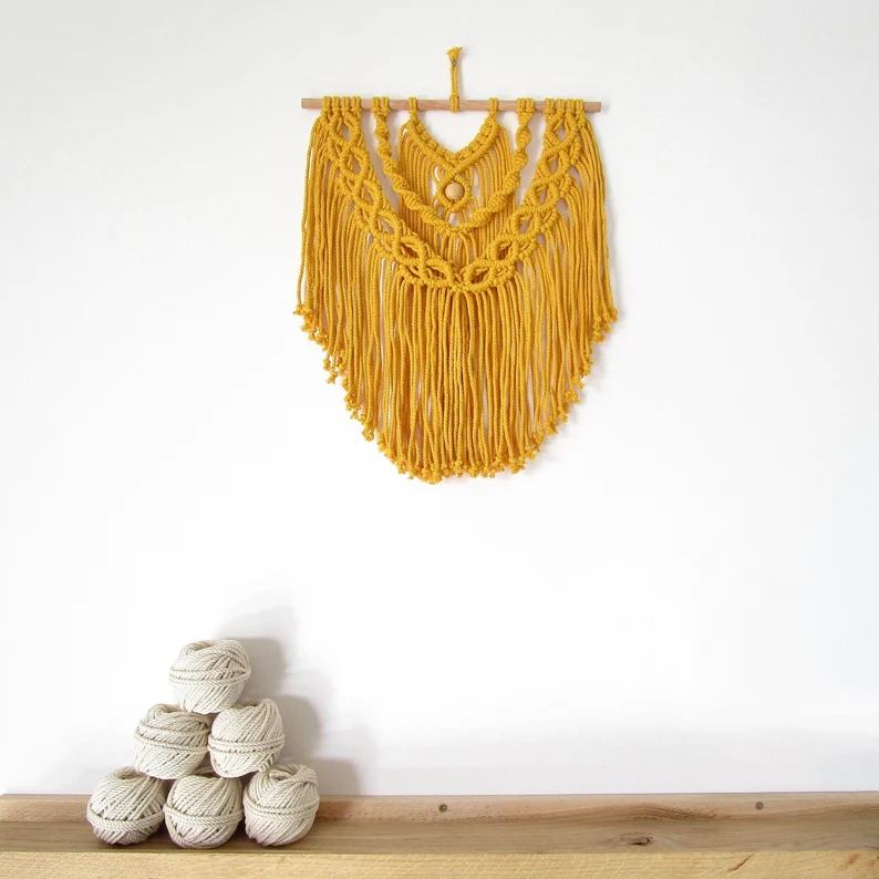 Small Bohemian Wall Hanging  Tapestry  Diy Kit  Pdf  Macrame Tutorial  Intermediate Level 2 