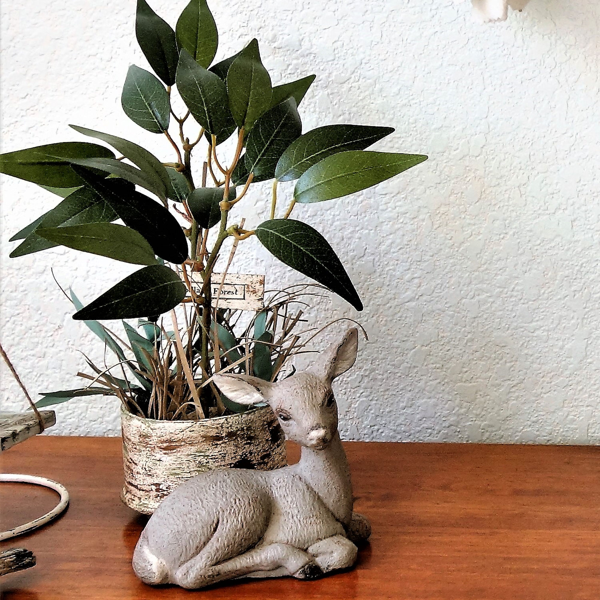 Hand Finished Lying Deer Figurine Deer Statue Woodland Nursery Decor