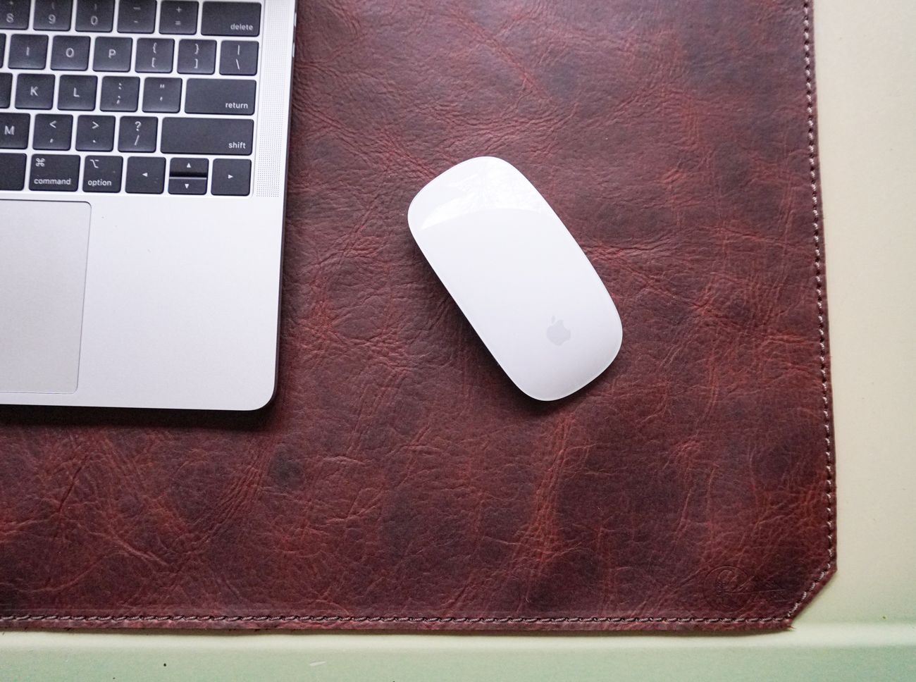 Custom Leather Desk Pad Desk Mat - Personalized Leather Goods for Business or Office - Custom Laser Engraving