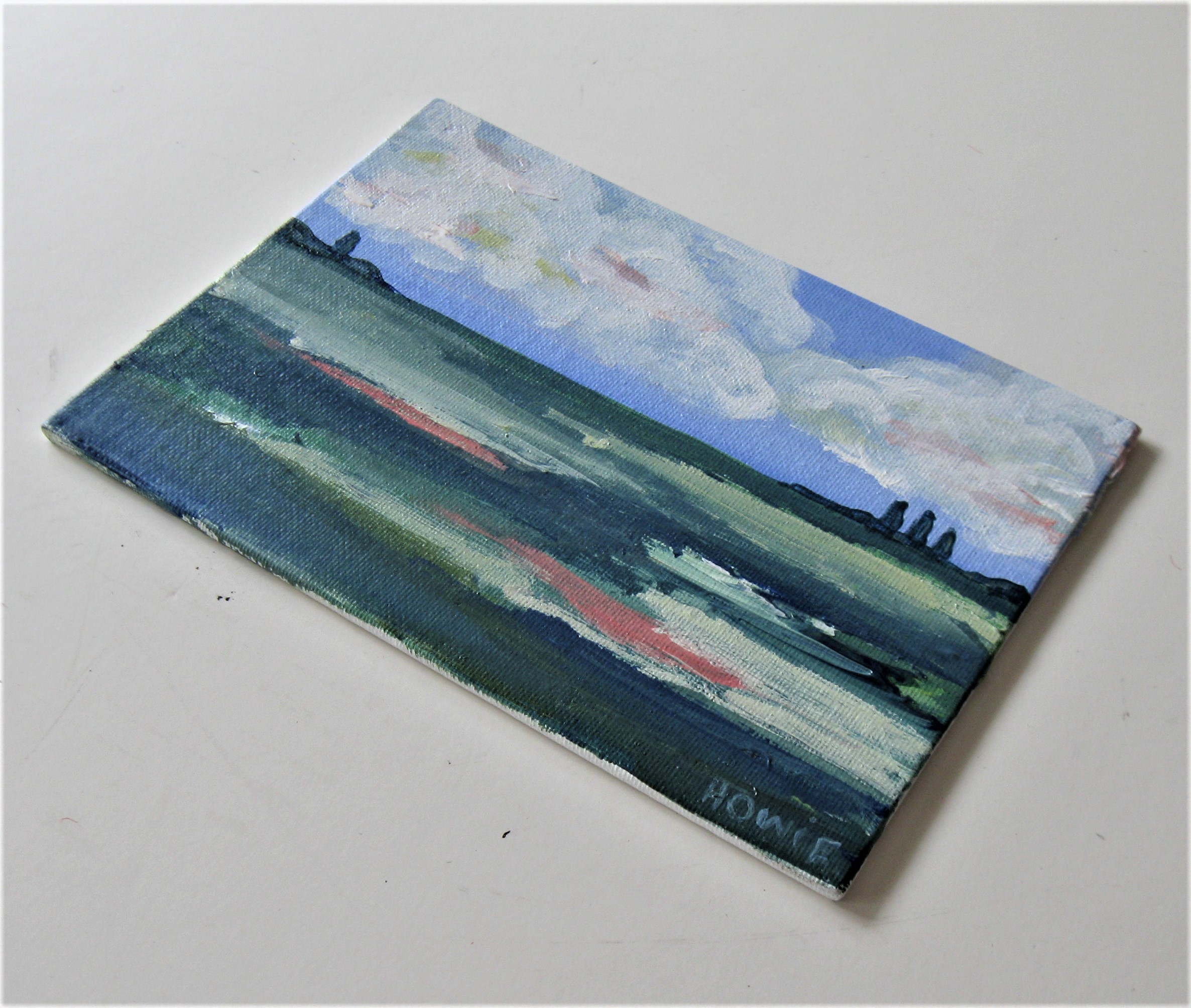 Original Acrylic Landscape Painting, 7" X 5 2 