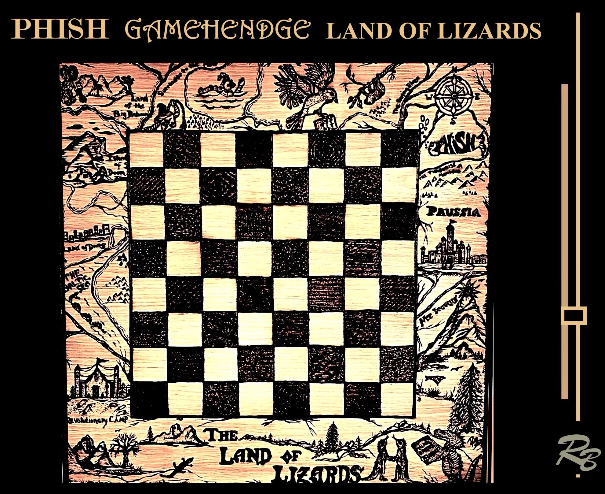Chessboard, Gamehendge, Phish, Land Of Lizards, Custom Design, 2 