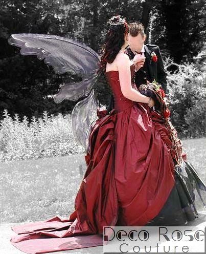 Custom Designed Gothic Bridal Wedding Gown