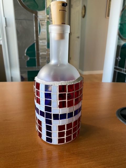 Custom Scandanavian mosaic flag bottles 2 