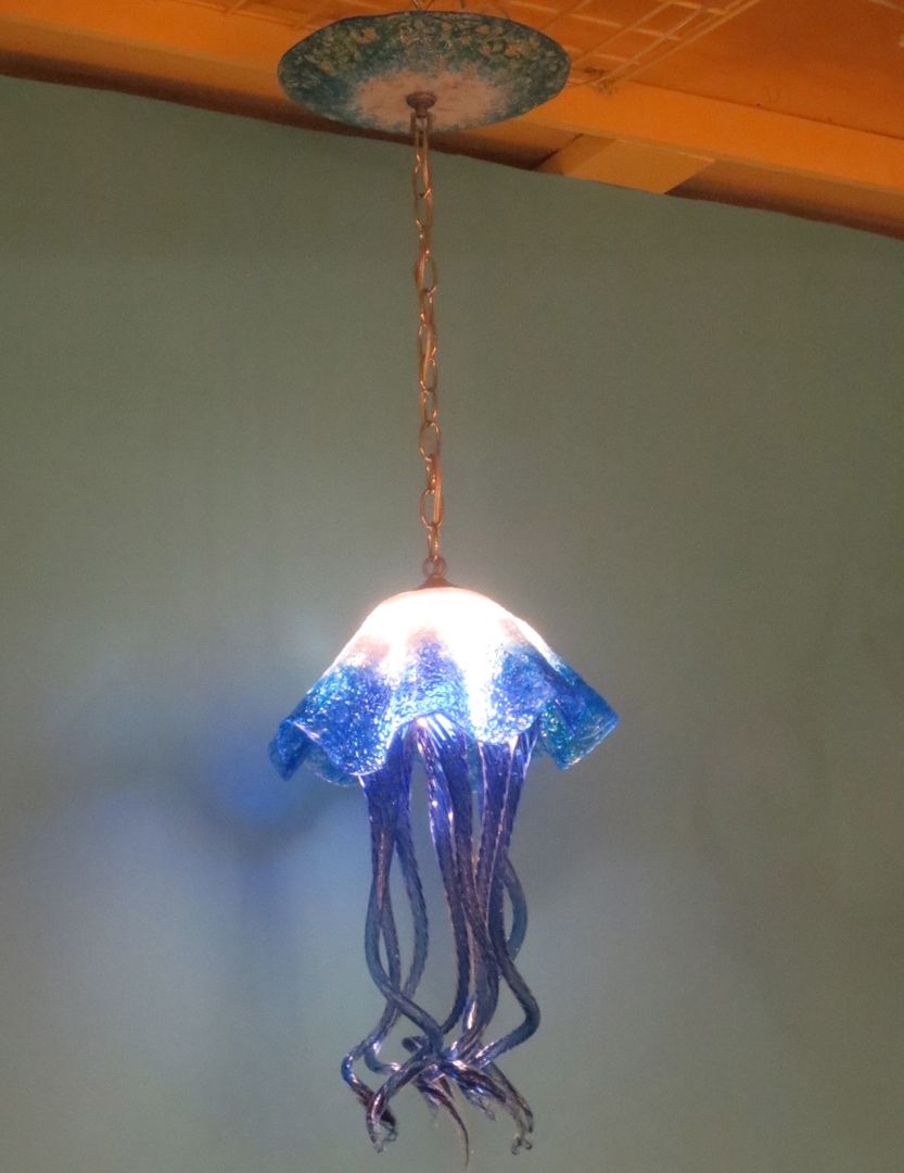 JELLYFISH　コンポート　アンティーク Jelly Fish Chandelier – Opal Art Glass