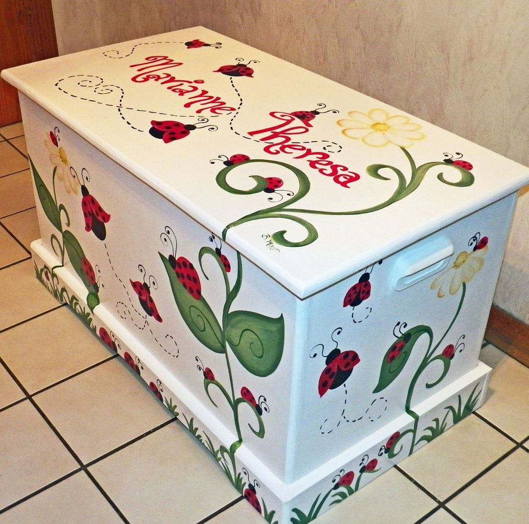 hand painted toy boxes