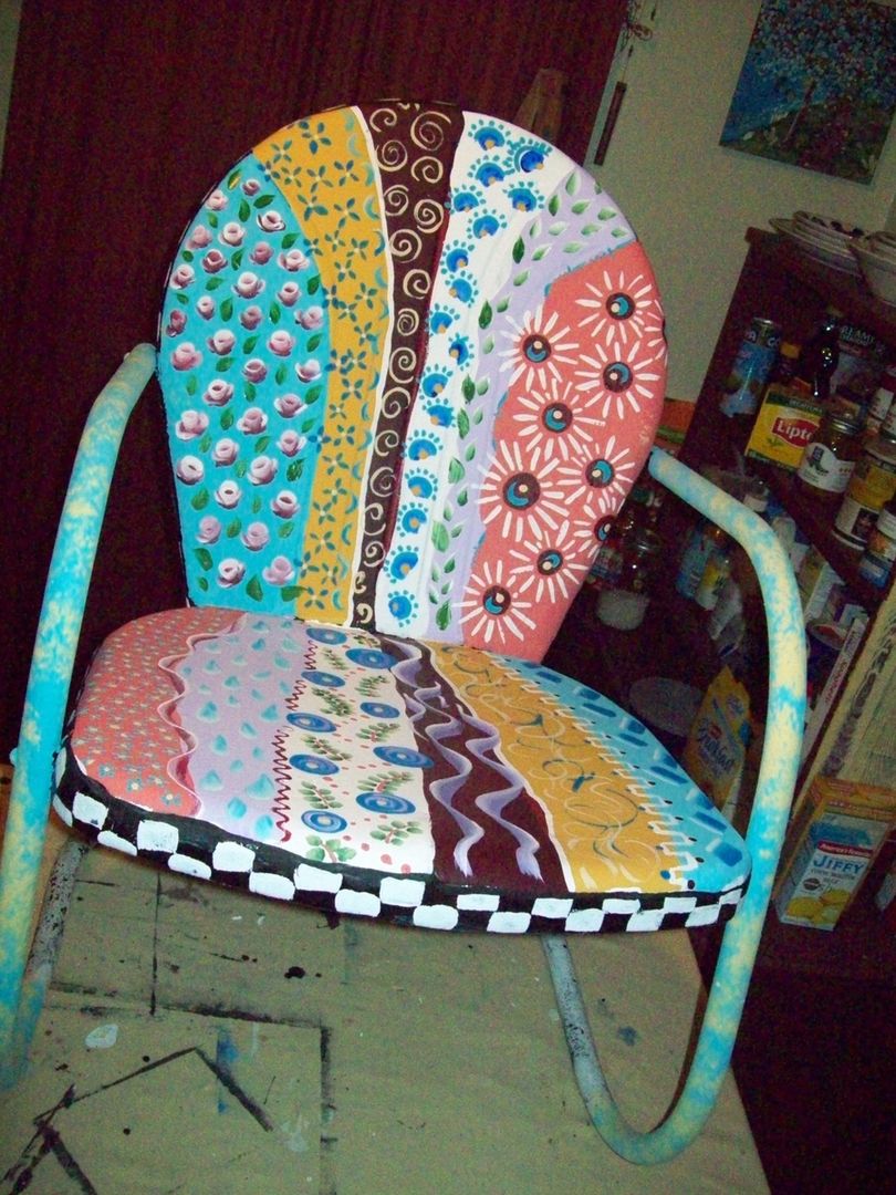 painted metal chairs