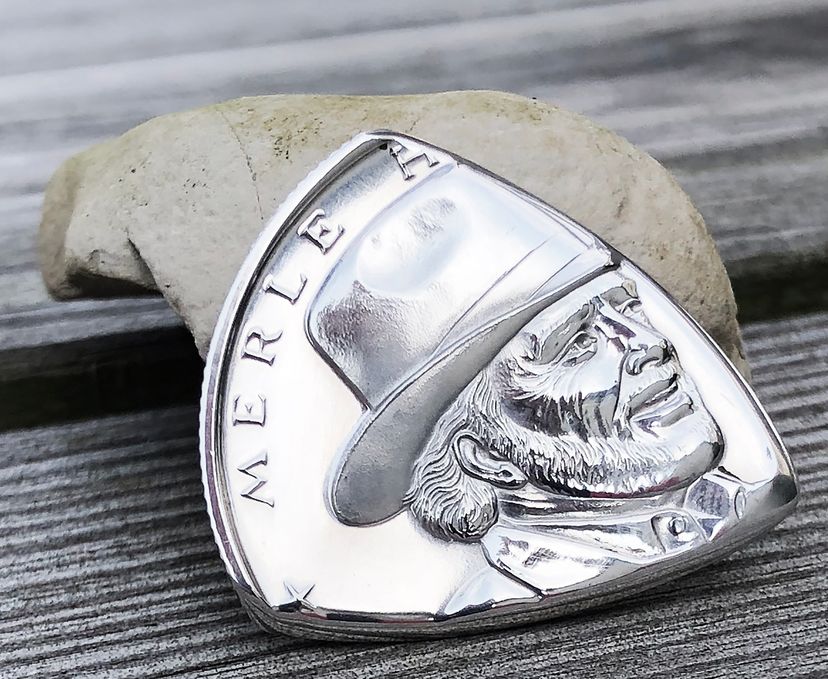 The Original Coin Guitar Picks® From 1 Oz. Silver Rounds
