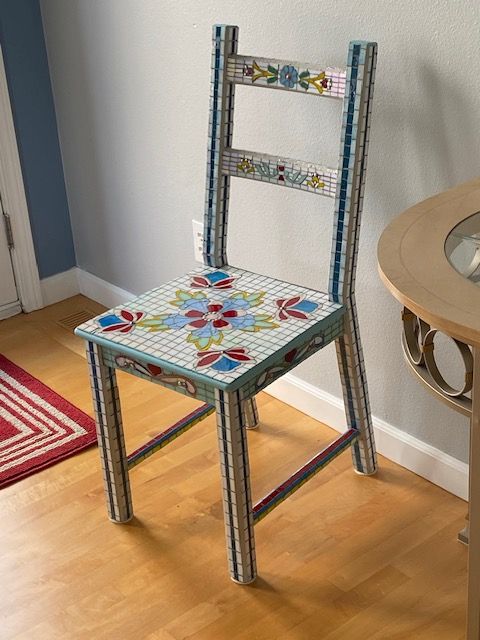 Scandanavian Inspired mosaic Chair