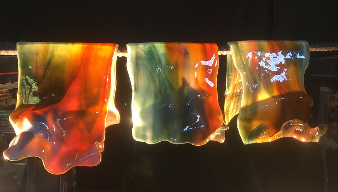 Slumped Glass Lampshade 2 