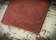 Bison Leather Custom Book Or Bible Cover With Initials Or Name In Right Lower Corner 2 small
