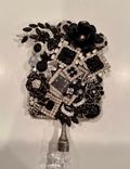 Rhinestone And Black Jeweled Hand Mirror 3 small