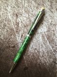 Pen & Pencil Combo / Chrome / Green Buckeye Burl 3 small