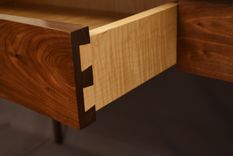 Walnut Bow-Front Writing Desk 4 small
