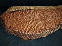 Curly Redwood Table With Blue Pine Burl Bases 5 small