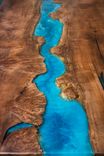 Maple Burl Oceanic Resin River Dining Table 48x96 2 small