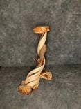 Single Head Juniper Taxidermy Pedestal With Two Bottom Bases. 3 small