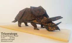 Triceratops Origami Sculpture 2 small