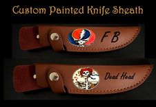 Custom Knife Sheath, Custom Leather Knife Sheath, Knife Sheath,  Personalized, Hunter Gift 2 small