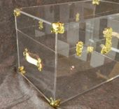 Acrylic End Table With Opening Top And Trunk Hardware - Hand Crafted, Custom Made 6 small