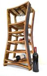 Large Narrow Wine And Glass Rack - Estrecho - Made From Retired California Wine Barrels 2 small