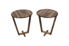 Walnut Illusion Side Tables (Set Of 2) 1 small