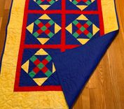 Amish “Monkey Wrench” Pattern Crib Or Lap Quilt 2 small