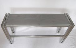 Industrial Farmhouse Bench, Modern Urban Rustic Bench 4 small