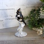 Courtly Checks Songbird Figurine Black And White Checks Decor 2 small