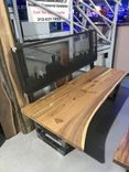 Bench With Live Edge Top And Customizable Backrest 5 small
