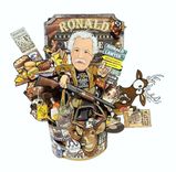 Hunter Birthday Cake Topper, Hunting And Fishing Cake Topper Personalized 1 small