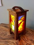 Mission/Prairie Style Stained Glass Table/Accent Lamp 1 small