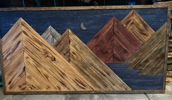 Wall Decor Reclaimed Wood - Mountain Scene 2 small