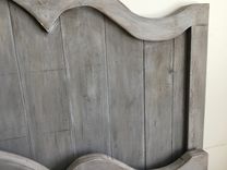 Weathered Gray Curvy Rustic Farmhouse Bed 3 small