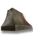 #94 Curved Angled Hood With Three Riveted Straps With Dark Patina 2 small