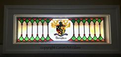 Stained Glass Privacy Window - Douglas Family Crest 1 small