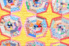 Vintage Handmade Cobweb Patchwork Hand Pieced Quilt 4 small