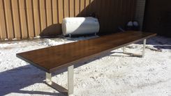 16' Custom Elite Walnut Table Stainless Steel Base 1 small