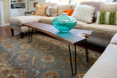 Live Edge Coffee Table, Modern Walnut Coffee Table, Slab Coffee Table, Rustic Coffee Table 2 small