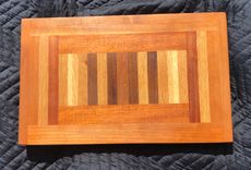 25 Piece Walnut Cherry Mahogany And Oak Butcher Block Cutting Board 1 small